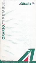 ALITALIA ITALIAN AIRLINES | October 30, 2005 | Timetable - $10.00