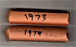 Lincoln Pennies 4 Vintage Rolls of 1973, 1974, 1975 &amp; 1976 - $6.25