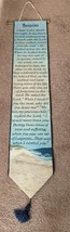 Footprints In Sand Woven Tapestry Wall Hanging  Bell Pull 41&quot; USA Made R... - $12.99