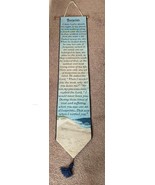 Footprints In Sand Woven Tapestry Wall Hanging  Bell Pull 41&quot; USA Made R... - £10.31 GBP