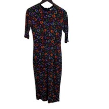 Farm Rio Abstract Circle Print Jersey Sheath Midi Dress Small - £60.03 GBP