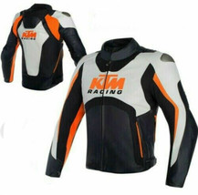 KTM Motorbike Motorcycle Rider Leather Jacket - £124.95 GBP
