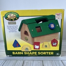 Vintage 1998 Rare Ertl John Deere Kids Wood Barn Shape Sorter New 18 Months+ - £73.81 GBP
