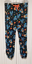 Disney Lilo Stitch Pajama Pants Adult Medium Disney Nwt Black Pumpkins Halloween - £9.26 GBP