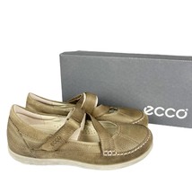 Ecco Cayla Womens Mary Jane Comfort Shoes Crisscross Navajo Brown Leather 37 - £87.82 GBP