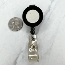 Black White Clip On Retractable School Work Badge ID Holder - £5.42 GBP