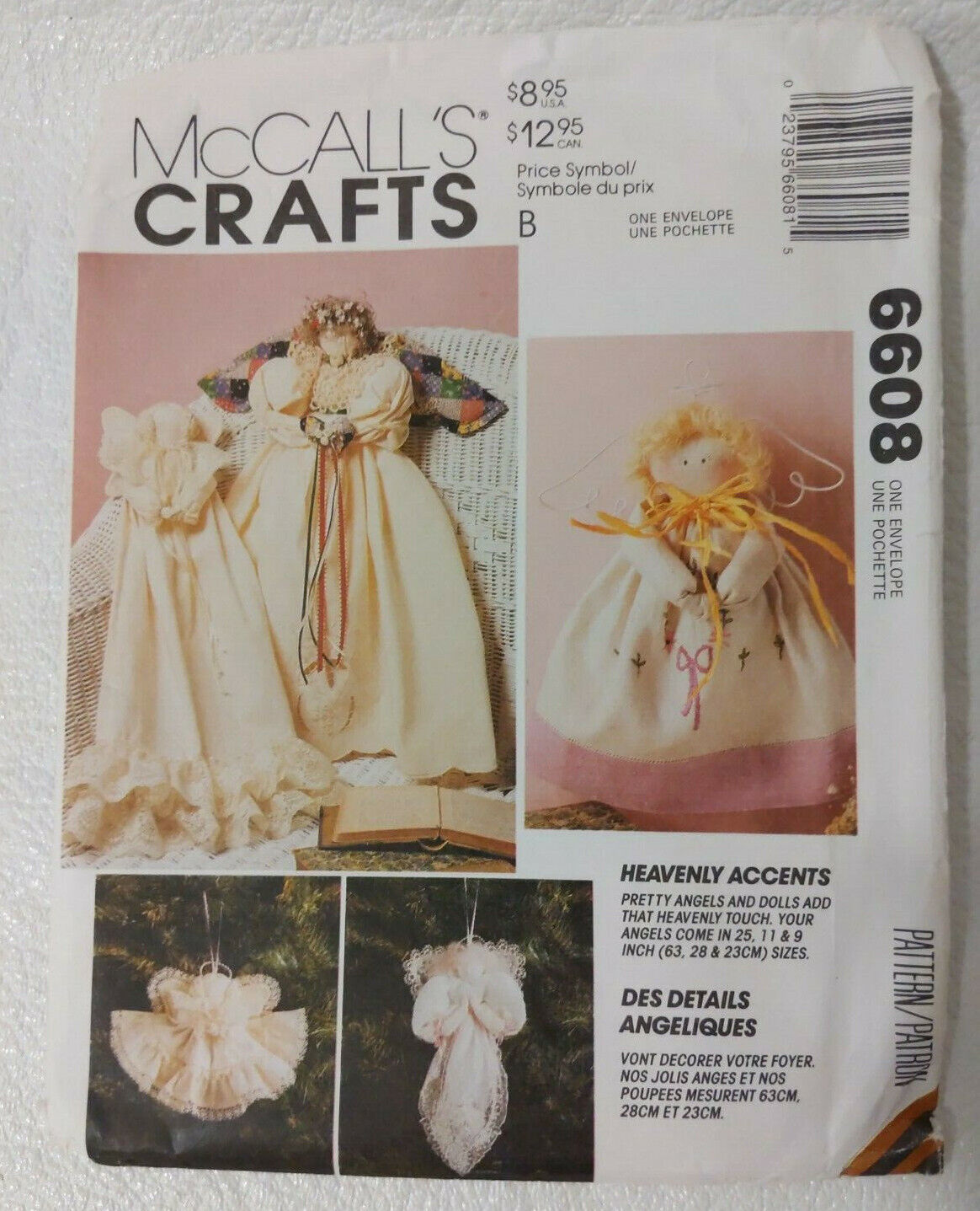 Primary image for McCall's Crafts #6608 Angels Dolls Uncut  Sewing Pattern 1993 