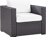 Crosley Furniture KO70130BR-WH Biscayne Outdoor Wicker Arm Chair with Wh... - $462.99