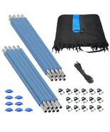 Trampoline Safety Enclosure Set: Outside Net Straight Poles Foam Sleeves... - $2,639.03 MXN+