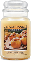 Spiced Vanilla Apple, Large Glass Apothecary Jar Scented Candle, 21.25 Oz, Ivory - £21.56 GBP