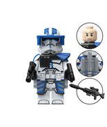 Star Wars 501 Clone Trooper Figure with Blue Visor and Heavy Blaster - $4.93 CAD