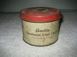 Antique Vtg Amelita Theatrical Cold Cream Tin Can - €17,19 EUR