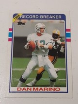 Dan Marino Miami Dolphins 1989 Topps Record Breaker Card #5 - £0.77 GBP