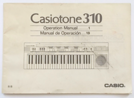 Original Vintage Casio Casiotone 310 Electronic Keyboard Owner&#39;s Manual, CT-310. - £23.29 GBP