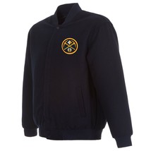 NBA Denver Nuggets JH Design Wool Reversible Jacket  With 2 Front Patches Logo - £110.16 GBP
