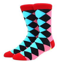 Bright Argyle Patterned Socks from the Sock Panda (Adult Large) - £6.99 GBP