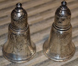 Pair of Vintage Sterling Silver Saltshakers by GTSI, Weighted with glass... - £19.93 GBP