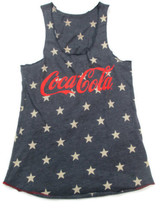 Coca-Cola Racer Tank Top Ladies Size X-Large XL Blue with Stars - £12.66 GBP