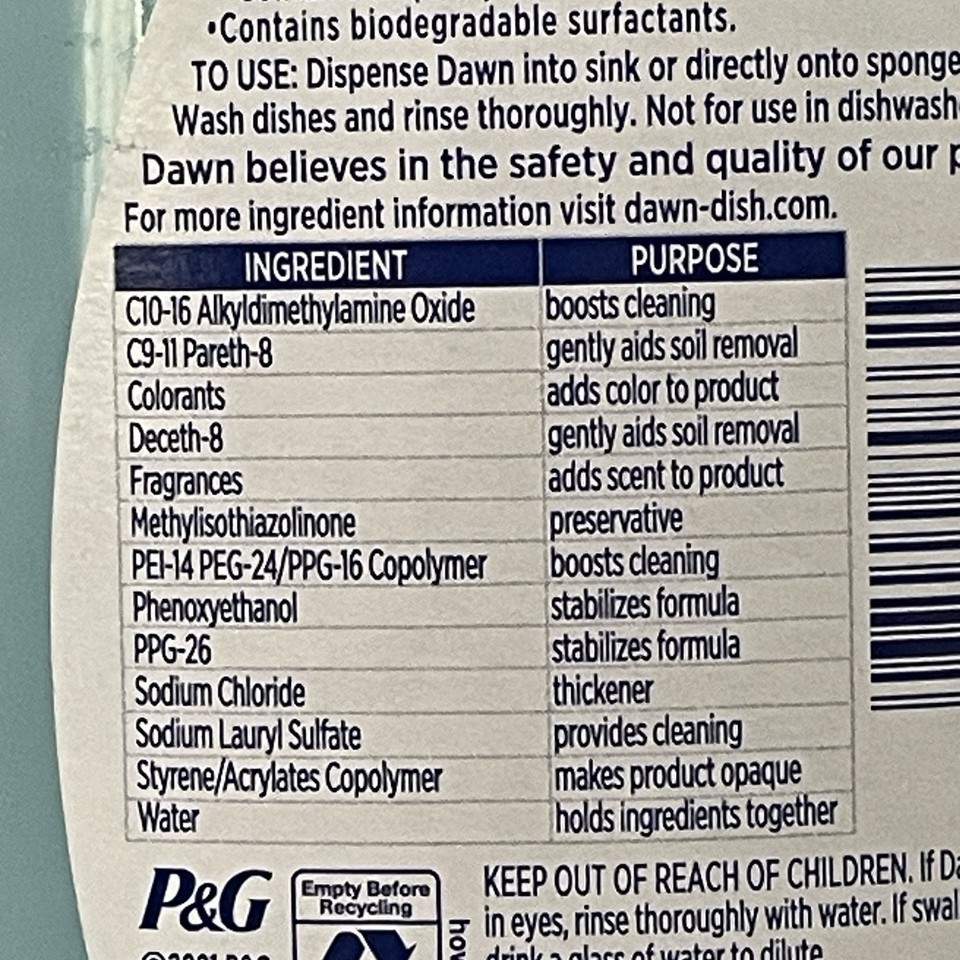 RARE Dawn Ultra Gentle Clean Aloe & Sage Scent Dishwashing Liquid Lot Of 2 Item image 6