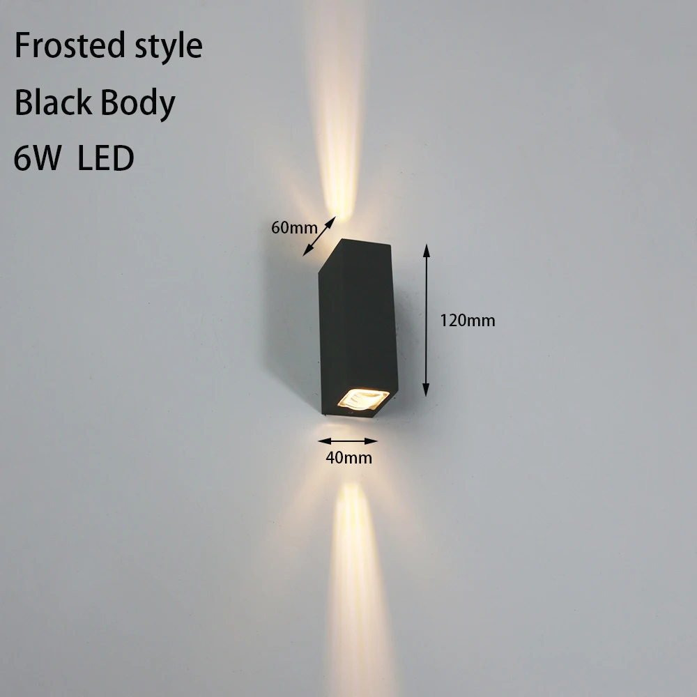 Tdoor waterproof wall lamp 6w 8w 12w led modern home lighting porch garden light up and thumb200