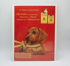 Old Gold Cigarettes Dog Dachshund Magazine Ad Print Design Advertising - £9.93 GBP