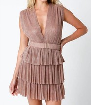 Olivaceous alexia pleated dress in Blush Rose - size M - £42.74 GBP