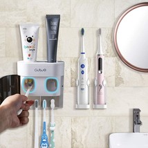 Toothbrush Holder Wall Mounted Toothpaste Dispenser - £19.24 GBP