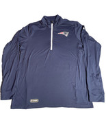New England Patriots Men's Pullover Blue Med New Era 1/4 Zip Team Apparel L/S - $15.93