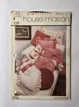 Simplicity Patterns 129 House Maison 10 Pillows Crafts Home Decor - £10.12 GBP