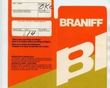 Braniff International Airline Ticket Jacket &amp; Tag 1976 Flying Colors Orange - $23.76