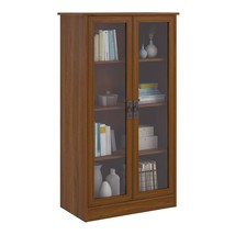 Quinton Point Bookcase With Glass Doors, Inspire Cherry - £190.47 GBP
