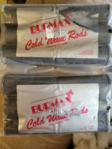 Vintage NoS 2-6 Pack Burmax Cold Wave Rods Black 1 1/4&quot; Barrel  - £8.66 GBP