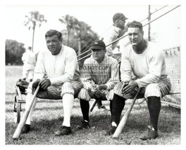 Babe Ruth, Miller Huggins, And Lou Gehrig New York Yankees Baseball 8X10 Photo - £6.68 GBP