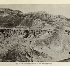 1942 Egypt Valley of the Tomb of Kings Historical Print Antique Ephemera... - $28.01 CAD