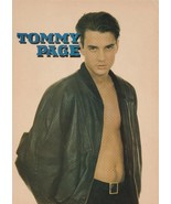 Tommy Page teen magazine pinup clipping shirtless leather jacket Teen Ma... - $12.00