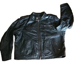 HARLEY DAVIDSON ~ Full Zip ~ Black Leather Jacket ~ Men&#39;s Size 3XL ~ HD-475 - £394.77 GBP