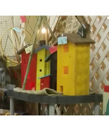 Handmade Primitive wooden Saltbox House, some with a light and glass win... - $51.91 CAD