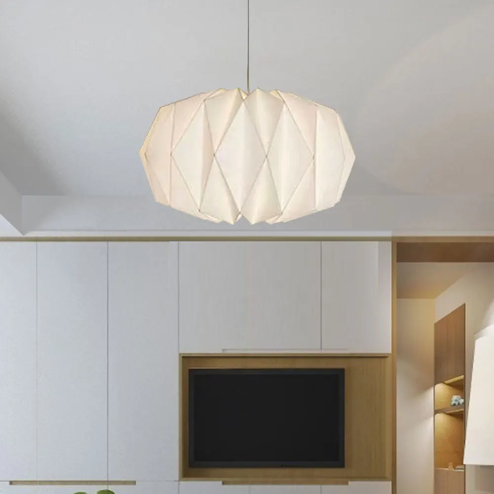 Paper Origami Lantern Shade Nordic Modern Hanging Ceiling Lamp Shade Dec... - £12.91 GBP+