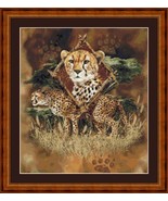 CHEETAH DIAMOND-pdf cross stitch chart. Original Artwork ©Steven Michael... - $12.00