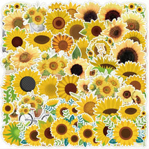 50Pcs Stickers Yellow Sunflower - $15.99