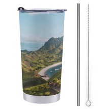 Mondxflaur Mountains Steel Thermal Mug Thermos with Straw for Coffee - $20.98