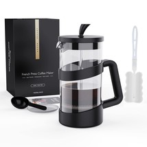 Large French Press Glass Travel Camping Coffee Makers Pot, 34 Oz Portable Cold H - £15.81 GBP