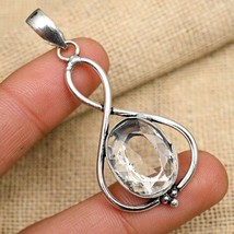 White Topaz Gemstone 925 Silver Pendant Handmade Jewelry Gift For Women - £5.74 GBP