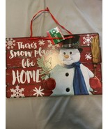 There&#39;s Snow Pace Like Home Christmas Sign -Christmas House-Brand New-SH... - $19.26