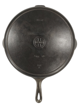 Griswold Cast Iron Skillet #12 Small Block Logo With Heat Ring 719 D Eri... - £365.48 GBP