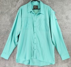Drake Shirt Mens Extra Large Mint Green Waterfowl Flyweight Vented Button Up - £20.15 GBP