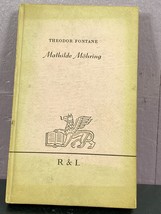 Theodore Fontane Mathilde Mohring Women and Gender in German Studies Vtg... - $19.80