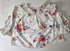 Zara Woman Premium Denim Collection - &quot;The Floral off Shoulder&quot; Top - £13.31 GBP