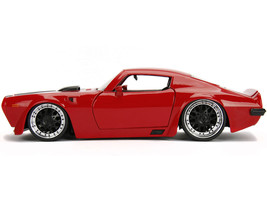 1972 Pontiac Firebird Red w Black Hood Stripe Bigtime Muscle Series 1/24... - $38.08