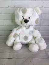 Little Giraffe Bear Plush Stuffed Baby Toy White Gray Blue Pink Polka Dot Spots - £48.93 GBP